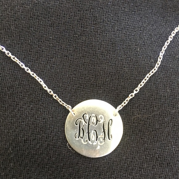 Jane Basch Designs Monogram Necklace Crystal Chain - Picture 5 of 11